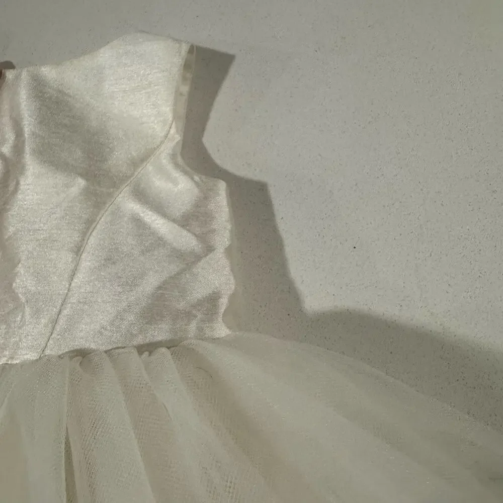 David's Bridal Toddler 5T White Flower Girl Dress - Picture 3 of 7